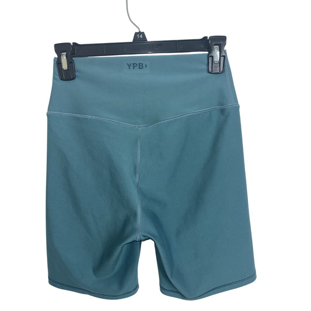 Abercrombie Fitch YPB Teal High Waist Biker Shorts Stretch Workout Gym M